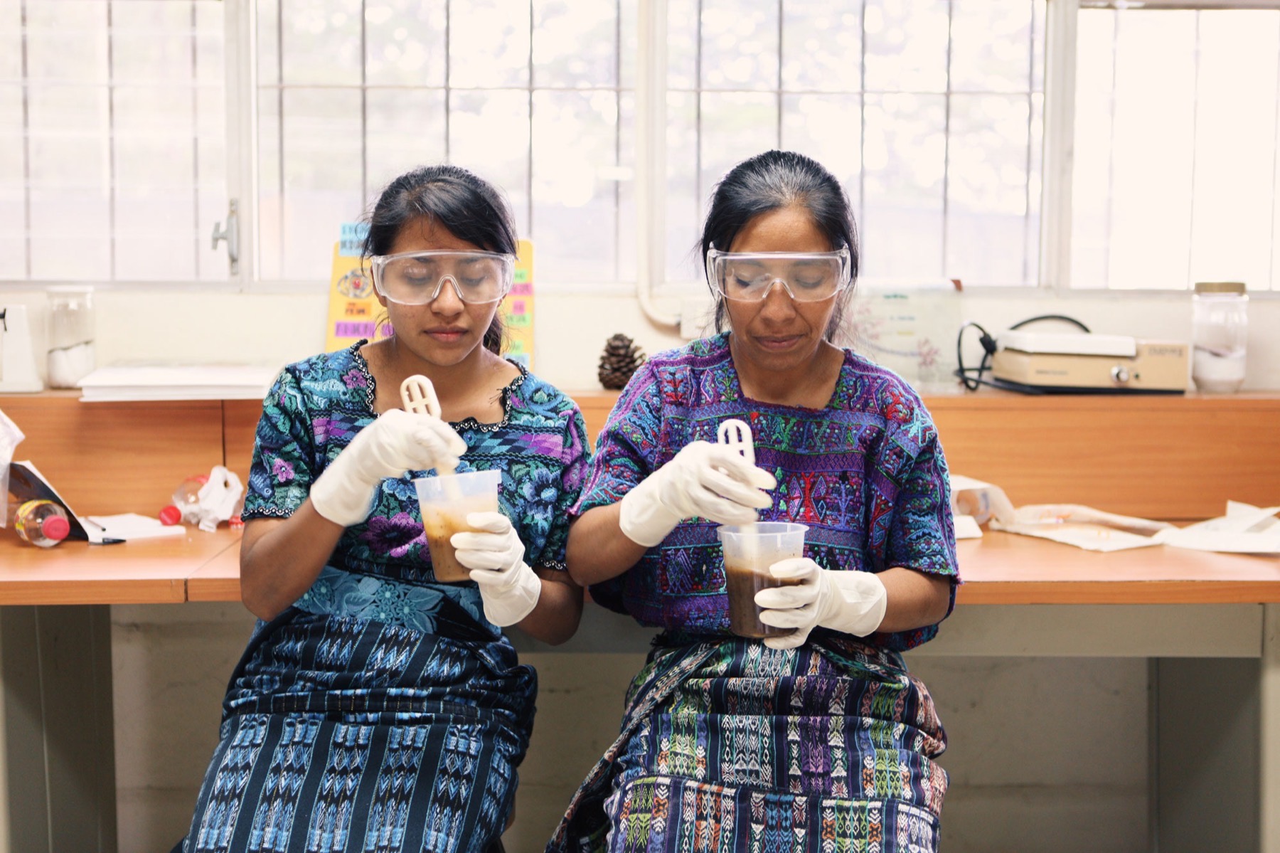 Working in the lab