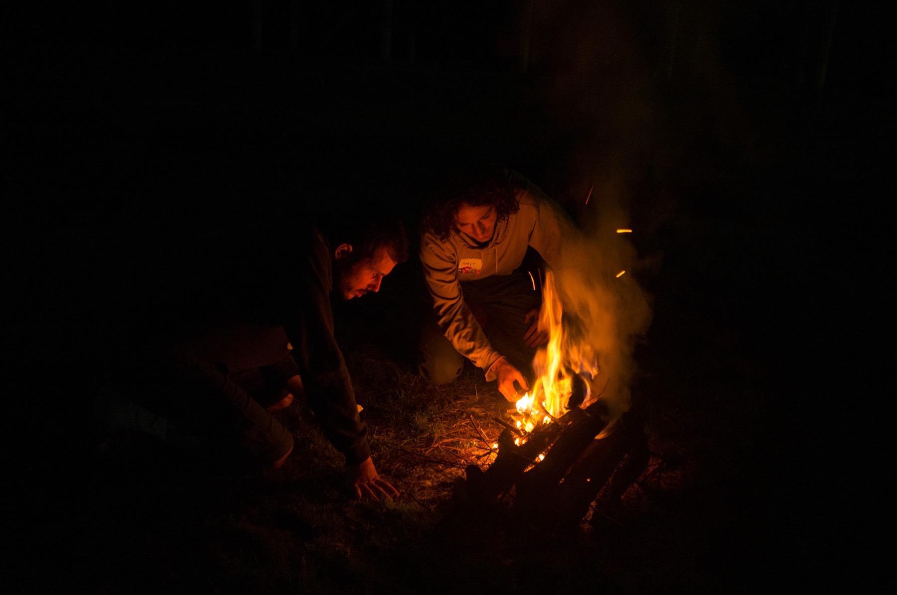 A cooking fire in a local kitchen